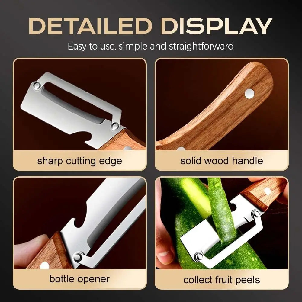 Globetrek° MultifunctionalPeeler 1+1 GRATIS: Multifunctioneel Fruit- En Groenteschiller Gereedschap