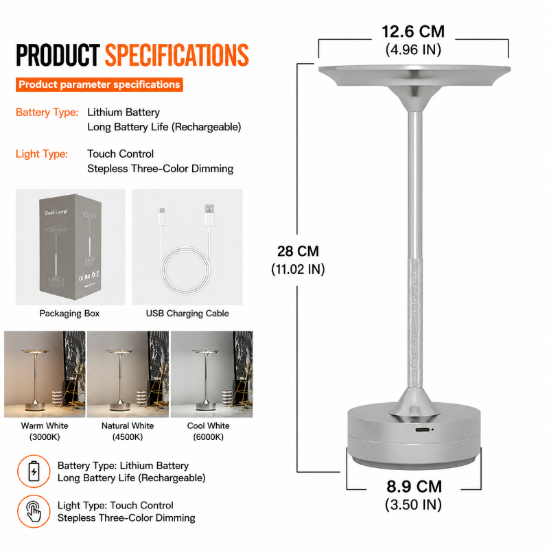 Ledsen™ LuxeLamp: Moderne Elegante Nachtlamp Tafel Touch Lamp