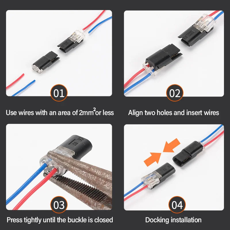 SolderlessConnector 10+10 GRATIS - Snel Zeker Verbinding Soldeerloos Draad Splice Connector