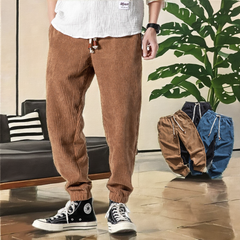 Icone™ StreetPants: Relaxte Pasvorm Corduroy Comfortabele Broek In Streetwearstijl