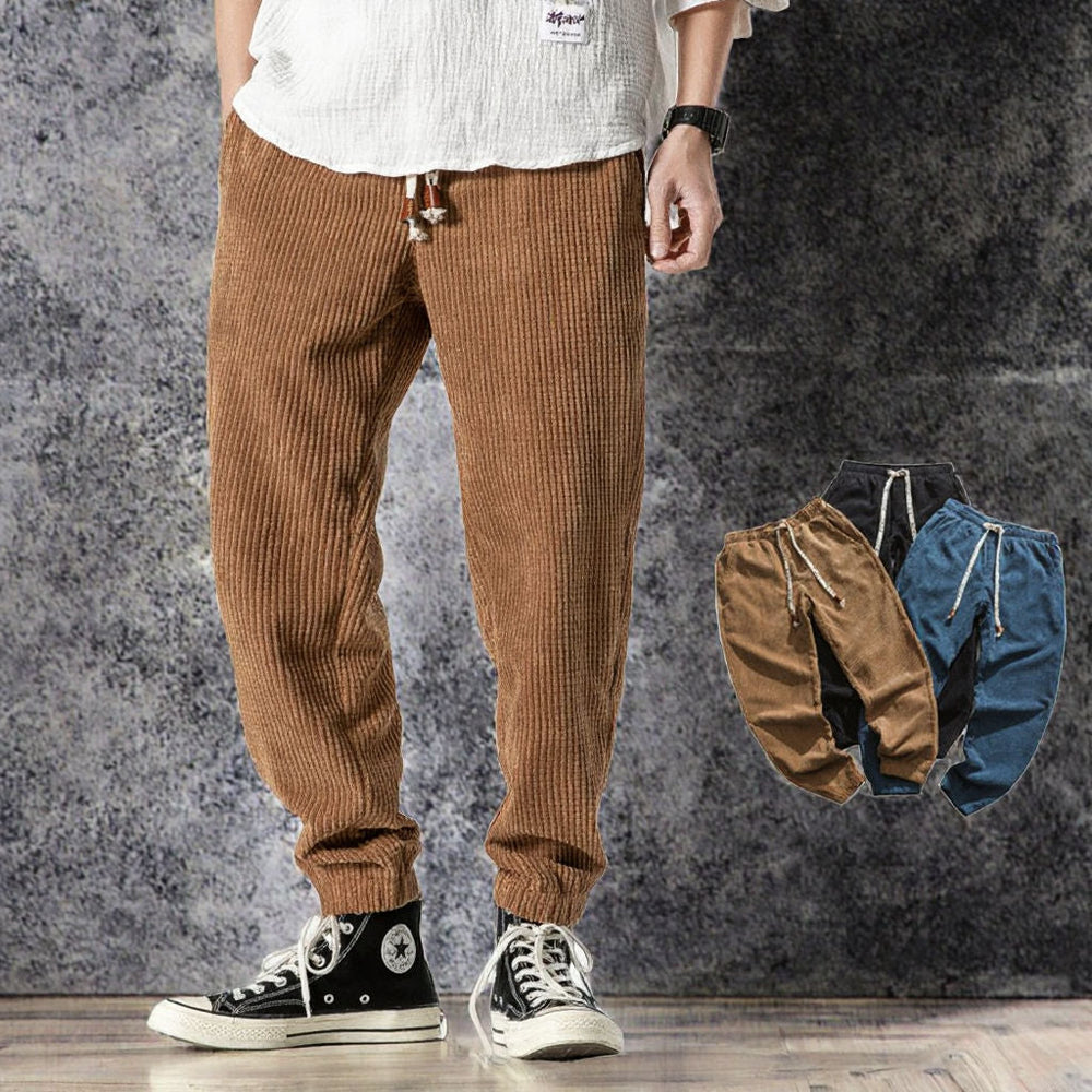 Icone™ StreetPants: Relaxte Pasvorm Corduroy Comfortabele Broek In Streetwearstijl