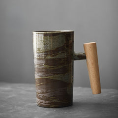 Globetrek° CeramicMug: Noors-Geïnspireerde Steen Getextureerde Aarde Ambachtelijke Keramische Mok