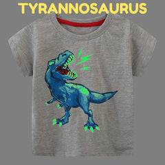 Icone™ DinoShirt: Kinderen Gloeien op De Donker Dinosaur T-shirt