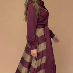 Icone™ StylishDress – Elegante Gestreepte Tijdloze Stijlvolle Jurk