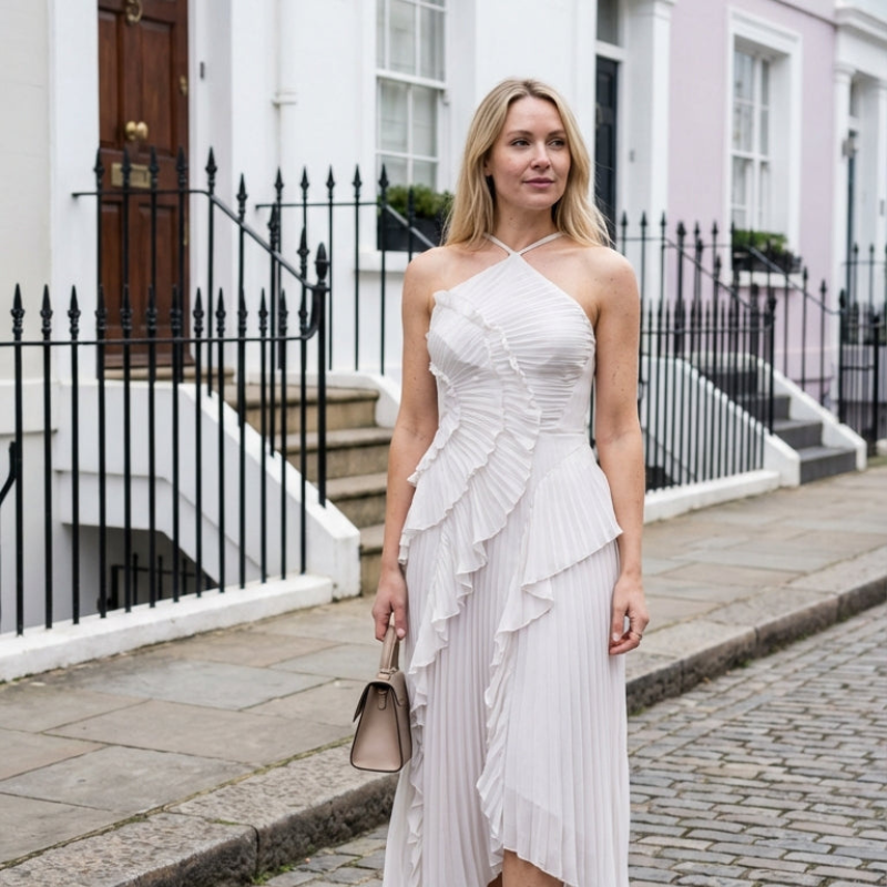 Icone™ RuffleDress - Elegante Straling Luxe Ruffle Jurk
