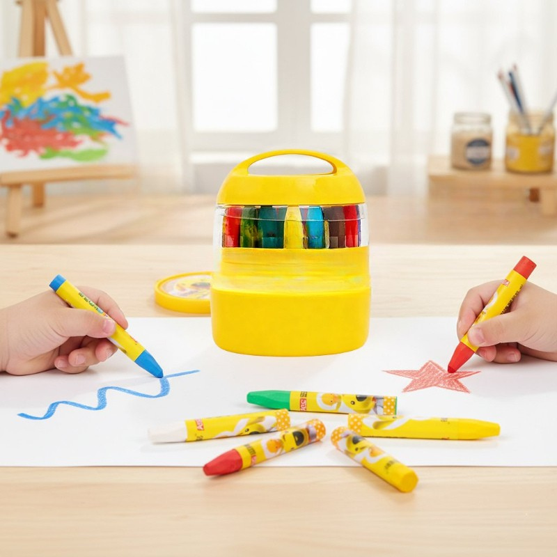 Kletshuts™ JumboCrayons: Kindvriendelijke Creatieve Gladde Kleur Jumbo Krijtjes