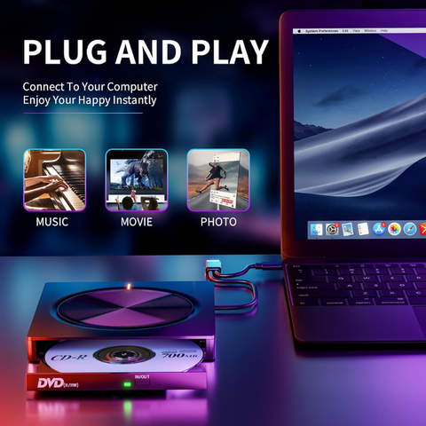 QuickDisc – Draagbare Plug And Play DVD Snelle Schijf Lezer Schrijver