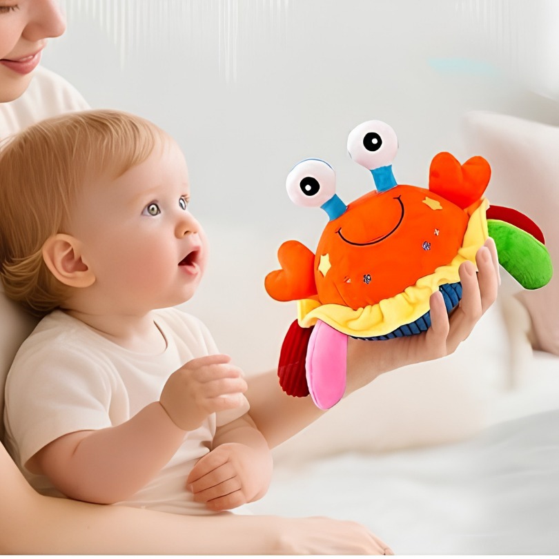 Kletshuts™ CrabToy - Interactieve Muzikale Leerkrab Pluche Speelgoed