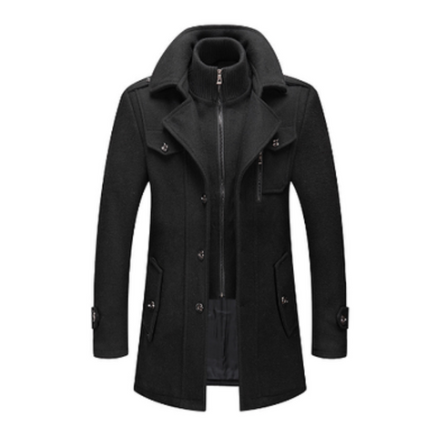 Icone™ WinterCoat: Luxe Dubbele Kraag Stijlvol Winter Trenchcoat