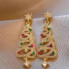 Jewelance™ ChristmasEarrings: Kerstboom Oorbellen