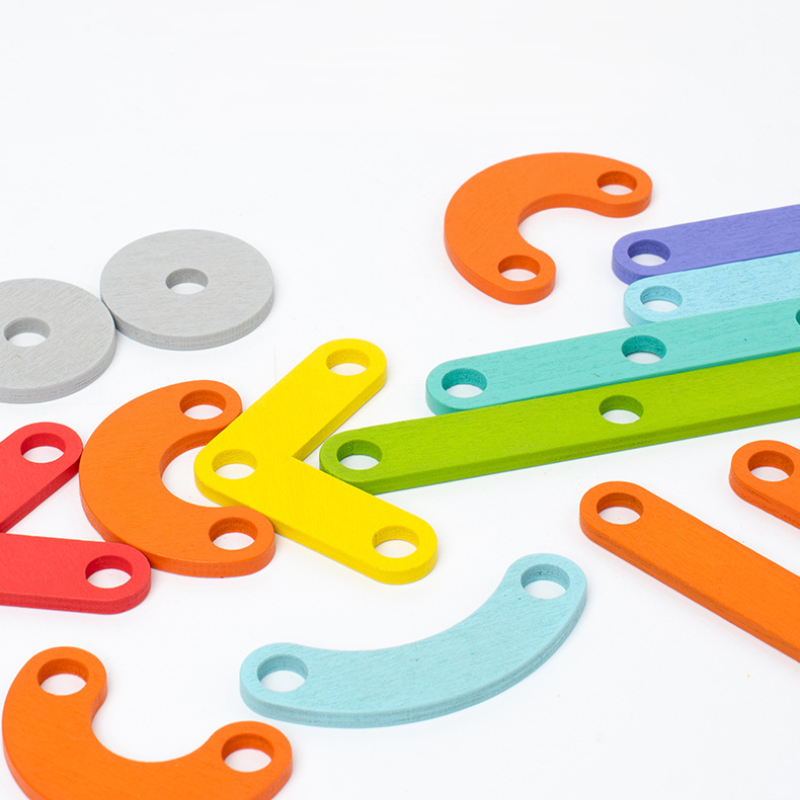 Kletshuts™ PuzzleBoard - Montessori Houten Puzzelbord Set