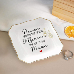 JewelryPlate 1+1 GRATIS: Elegante Keramische Statement Cadeau Sieraden Decoratieve Schotel