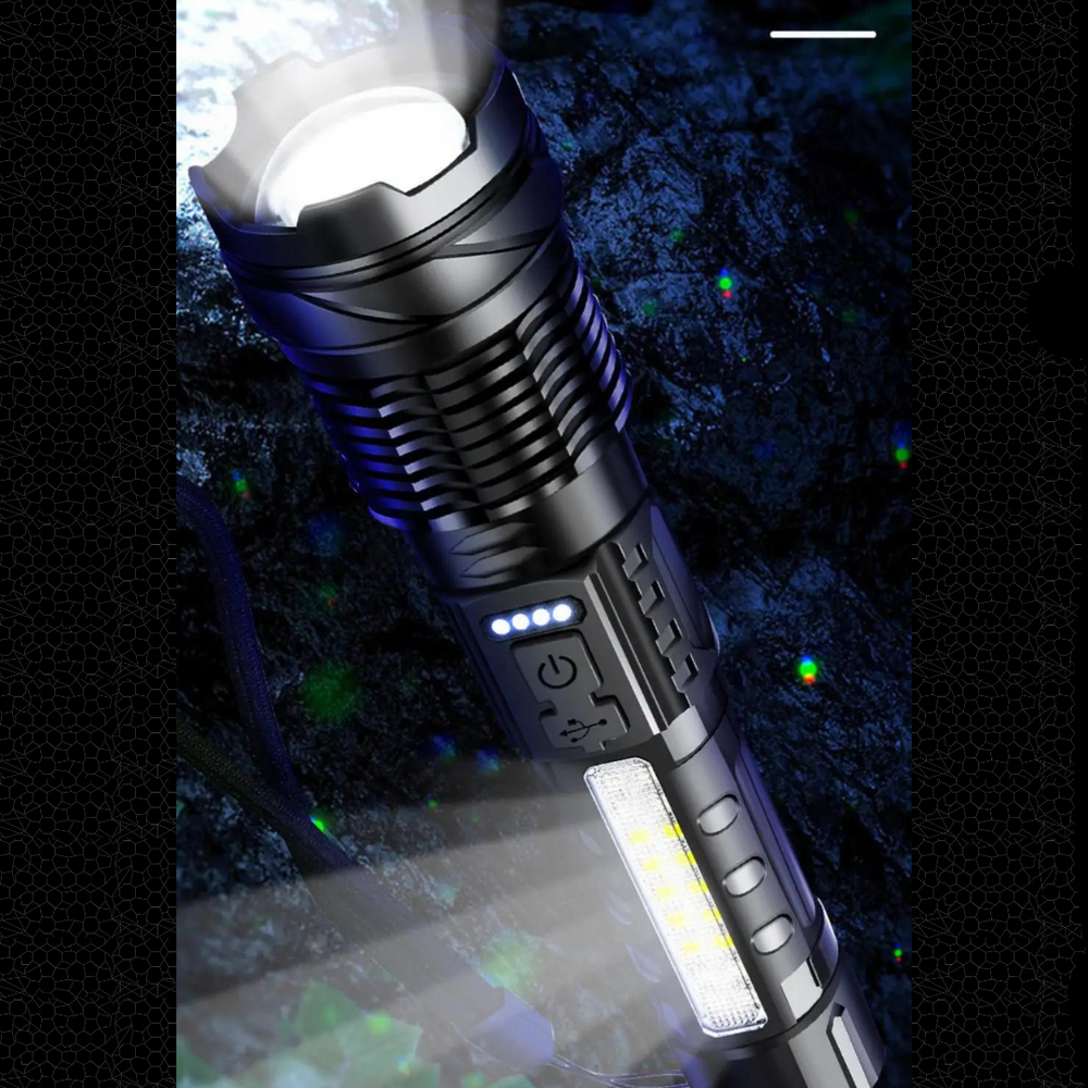 SuperFlashlight 1+1 GRATIS- Multifunctionele Oplaadbare Zaklamp