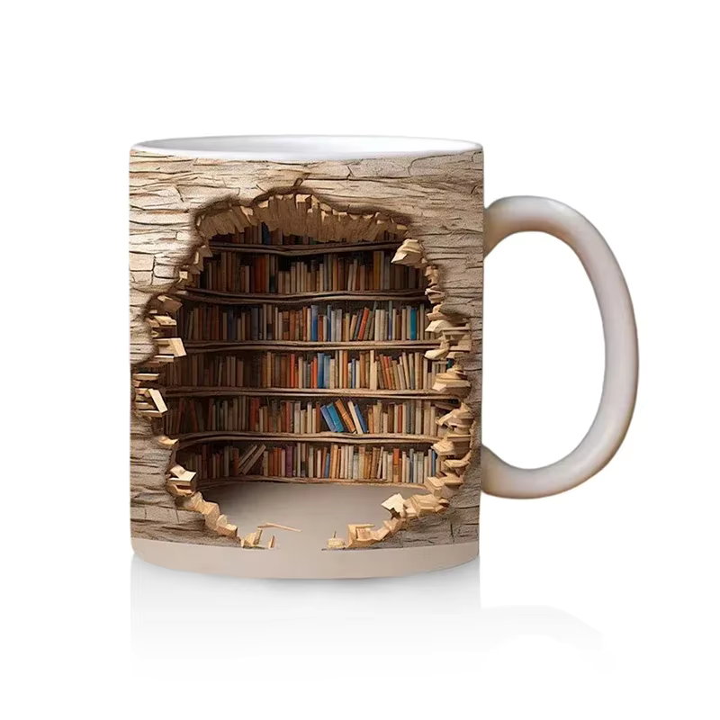 LibraryMug - 3D Bibliotheek Ontwerp Mok