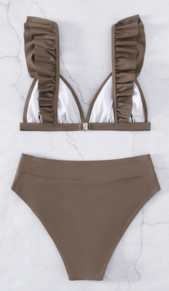 Icone™ RuffledBikini: Hoge Taille Sexy Slim Fit Zomer Halter Ruffled Bikini