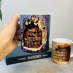 LibraryMug - 3D Bibliotheek Ontwerp Mok