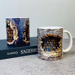 LibraryMug - 3D Bibliotheek Ontwerp Mok