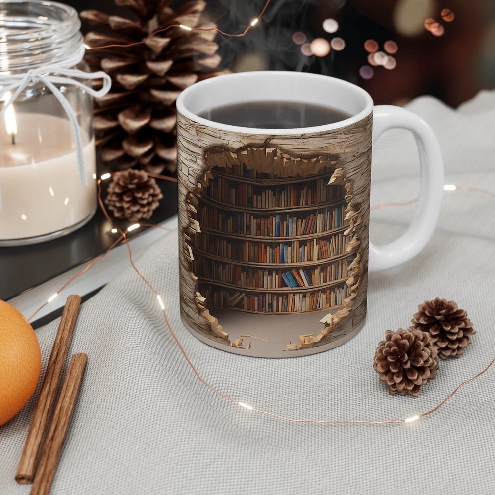 LibraryMug - 3D Bibliotheek Ontwerp Mok