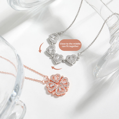 Jewelance™ CloverNecklace 1+1 GRATIS: Stijlvolle Twee-Stijl Magnetische Hart Klaver Ketting
