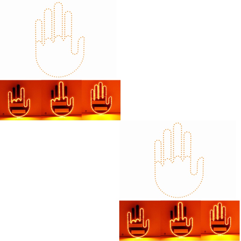Ledsen™ SignLight: LED Achterruit Signaalbord Lichtdisplay