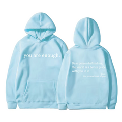 Icone™ DearHoodie: Hoodie Met Voor En Achterkant Opdruk Bericht