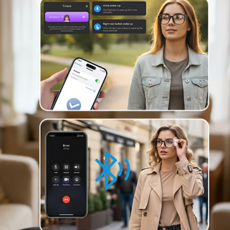 SmartVision - Modern Design AI Bril Smart Vision Handsfree Camera