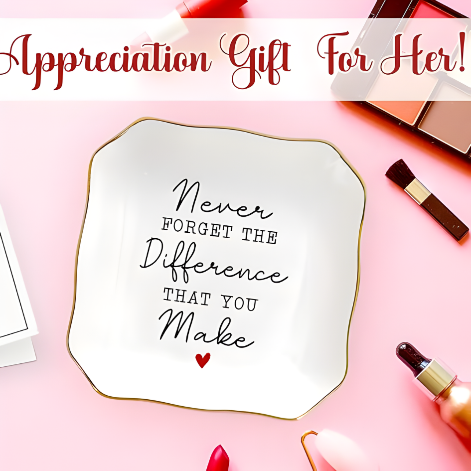 JewelryPlate 1+1 GRATIS: Elegante Keramische Statement Cadeau Sieraden Decoratieve Schotel