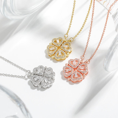 Jewelance™ CloverNecklace 1+1 GRATIS: Stijlvolle Twee-Stijl Magnetische Hart Klaver Ketting