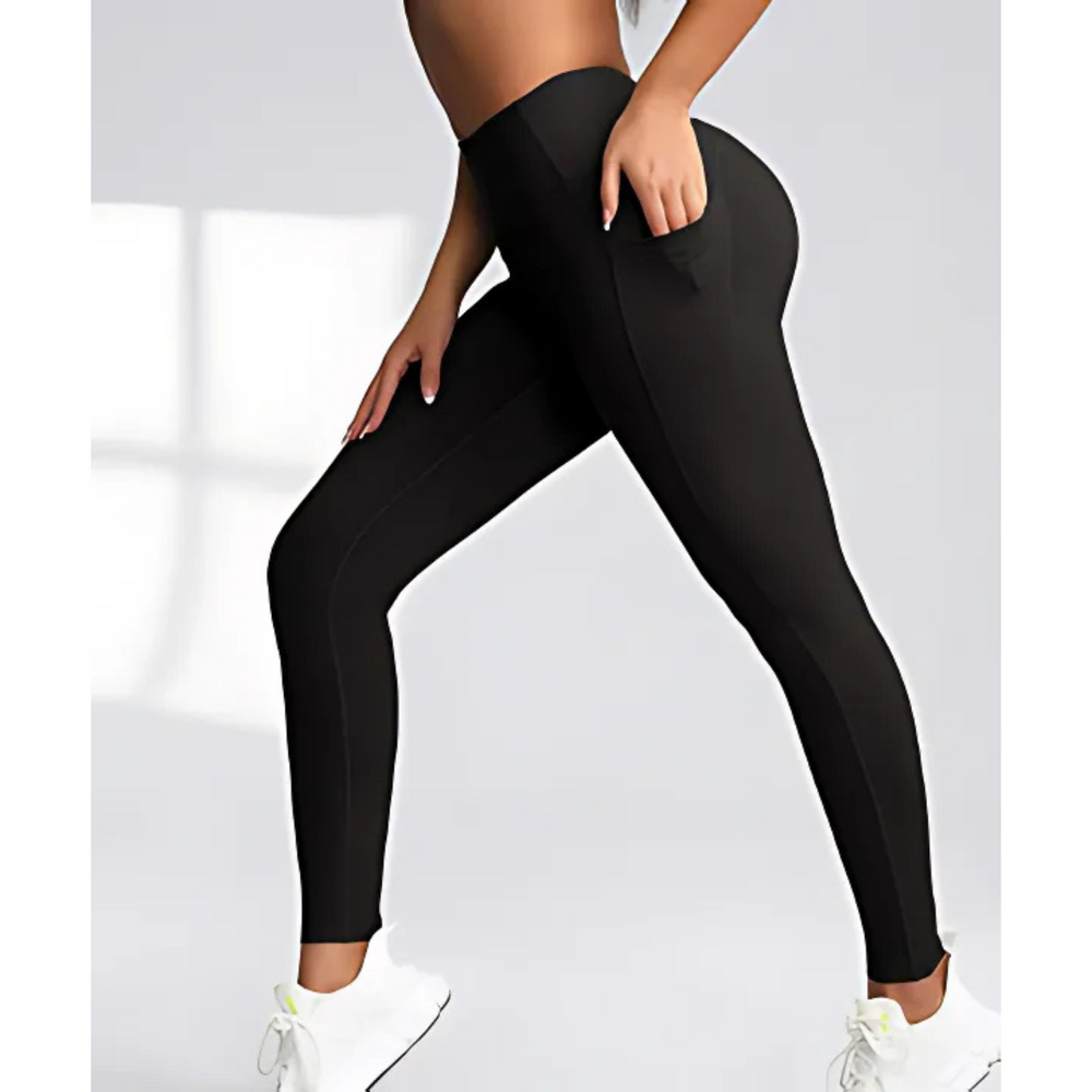 Icone™ TrainingLeggings: Hooggesloten Buik Controle Sculpting Legging