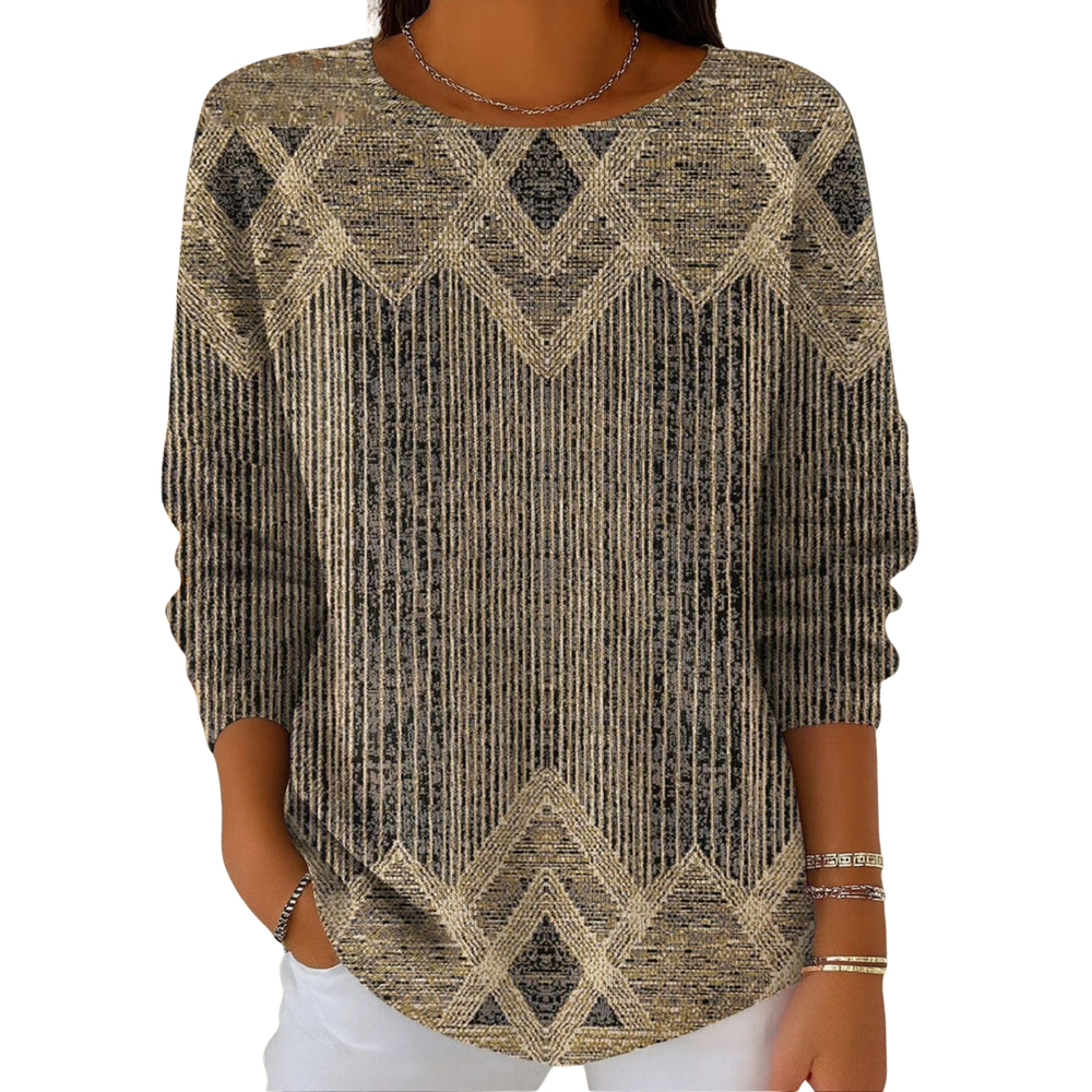 Icone™ VintageTop: Klassieke Dames Top Vintage Stijl Dagelijkse Slijtage