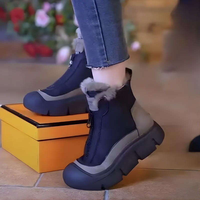Happy™ ColdBoots: Stijlvol Pluche Gevoerd Antislip Koude Laarzen Voor Dames
