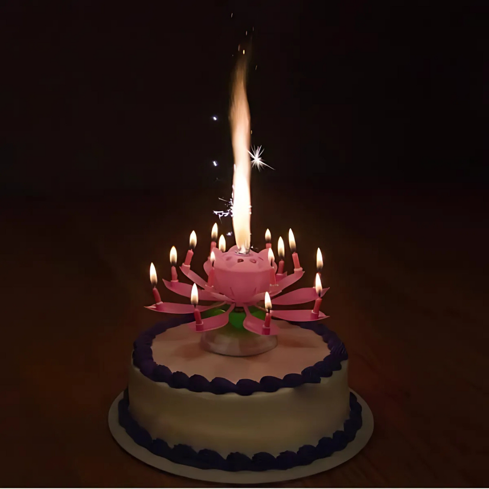 FlowerCandle 1+1 GRATIS: Magisch Bloemen Verjaardag Kaars