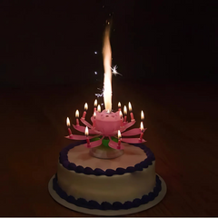 FlowerCandle 1+1 GRATIS: Magisch Bloemen Verjaardag Kaars