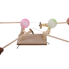 Kletshuts™ BalloonDuel: Houten Speelgoed Ballon Interactief Duel Spel Leuk Feest Spel