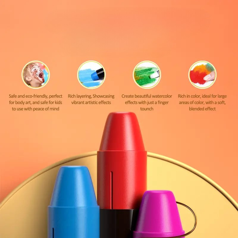 Kletshuts™ JumboCrayons: Kindvriendelijke Creatieve Gladde Kleur Jumbo Krijtjes