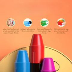 Kletshuts™ JumboCrayons: Kindvriendelijke Creatieve Gladde Kleur Jumbo Krijtjes