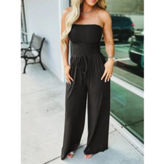 Icone™ Jumpsuit: Buis Bovenkant Effen Kleur Jumpsuit