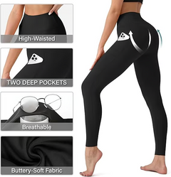 Icone™ TrainingLeggings: Hooggesloten Buik Controle Sculpting Legging