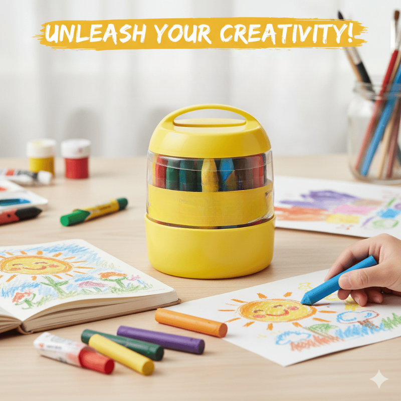 Kletshuts™ JumboCrayons: Kindvriendelijke Creatieve Gladde Kleur Jumbo Krijtjes
