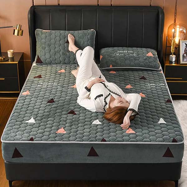 Icone™ CozyBedsheet: Strak Passend Dikke Textuur Knus Beddegoed