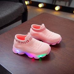 Kletshuts™ GlowShoes: Licht Omhoog Kinderen Sneakers Kleurrijk Knipperend Slip On Schoenen