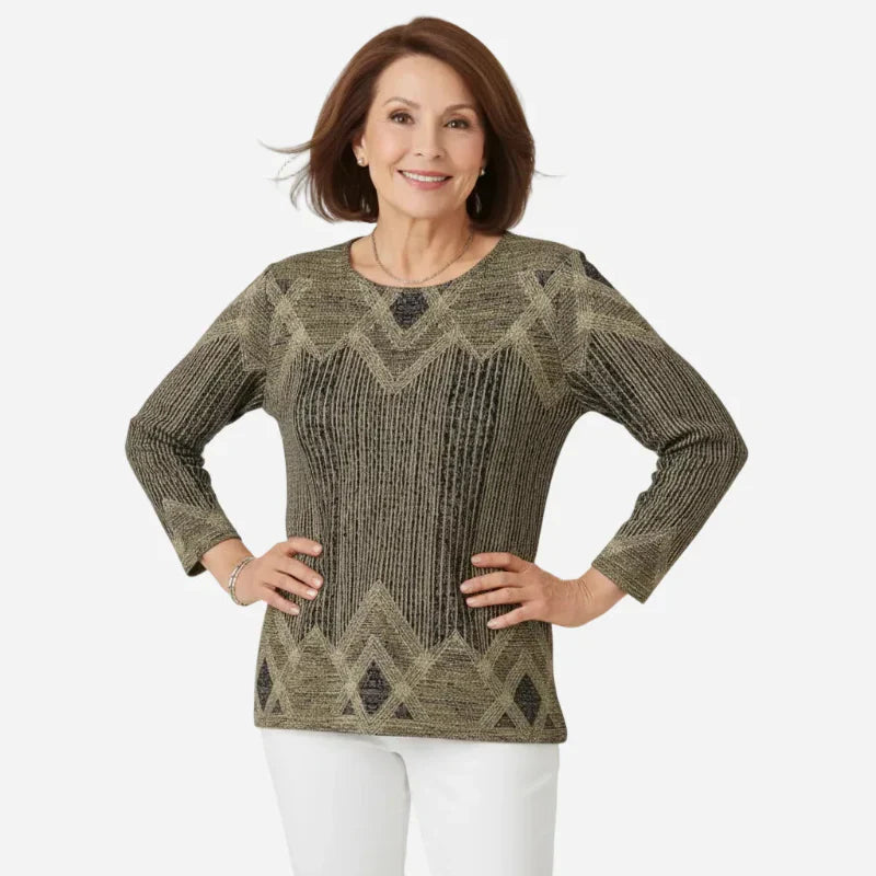 Icone™ VintageTop: Klassieke Dames Top Vintage Stijl Dagelijkse Slijtage