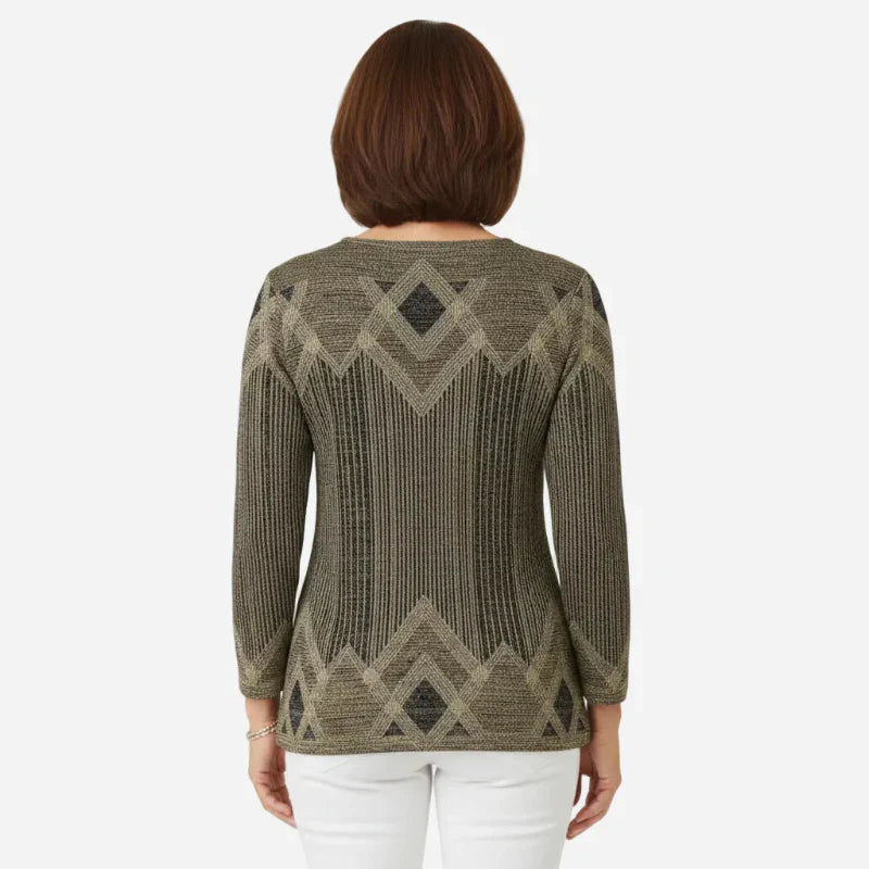 Icone™ VintageTop: Klassieke Dames Top Vintage Stijl Dagelijkse Slijtage