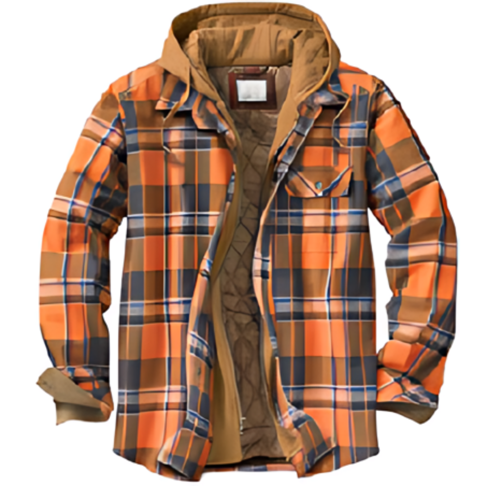 Icone™ CheckeredJacket: Winter Capuchon Toevallig Geruite Jasje