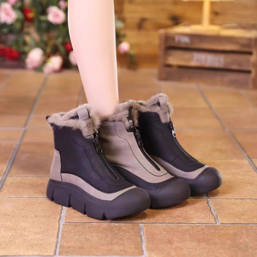 Happy™ ColdBoots: Stijlvol Pluche Gevoerd Antislip Koude Laarzen Voor Dames