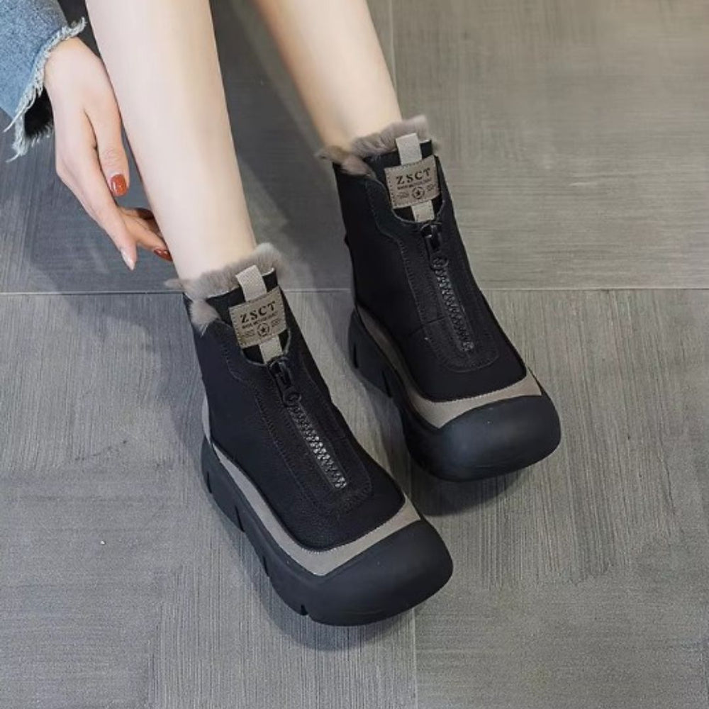 Happy™ ColdBoots: Stijlvol Pluche Gevoerd Antislip Koude Laarzen Voor Dames