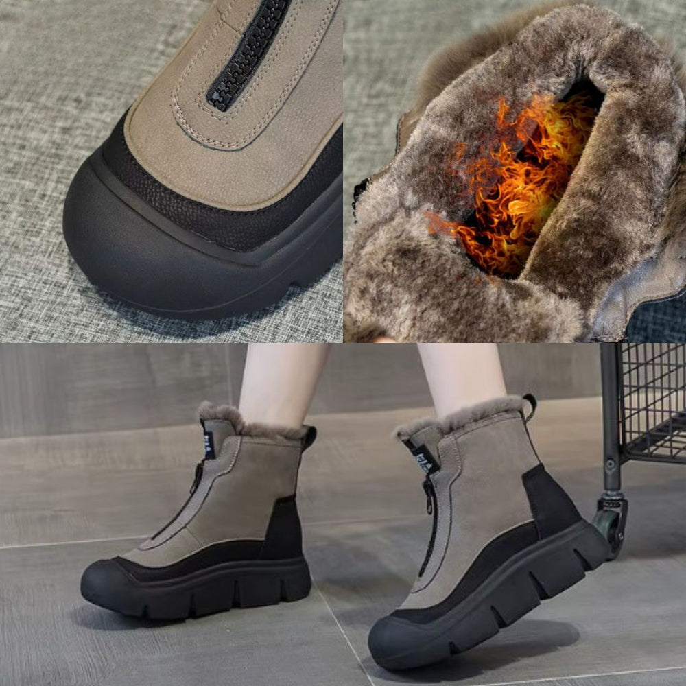 Happy™ ColdBoots: Stijlvol Pluche Gevoerd Antislip Koude Laarzen Voor Dames