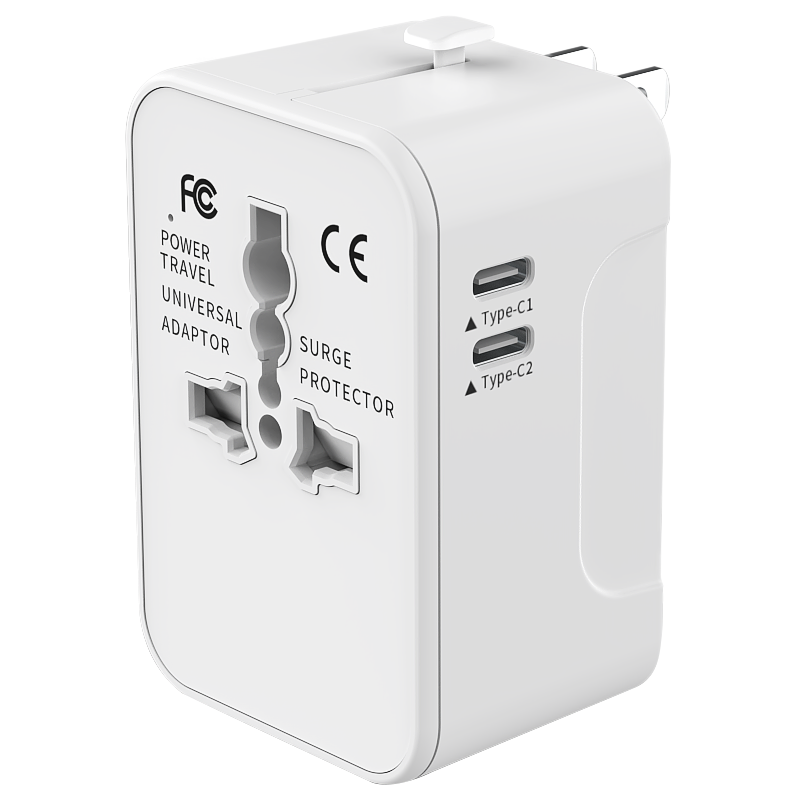 UniversalAdapter - Universele Dual Ports Reizen Compacte Adapter