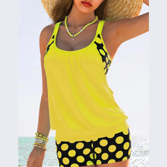Icone™ BeachChic: Losse Mouwloze Top En Chique Shorts Strandoutfit Set