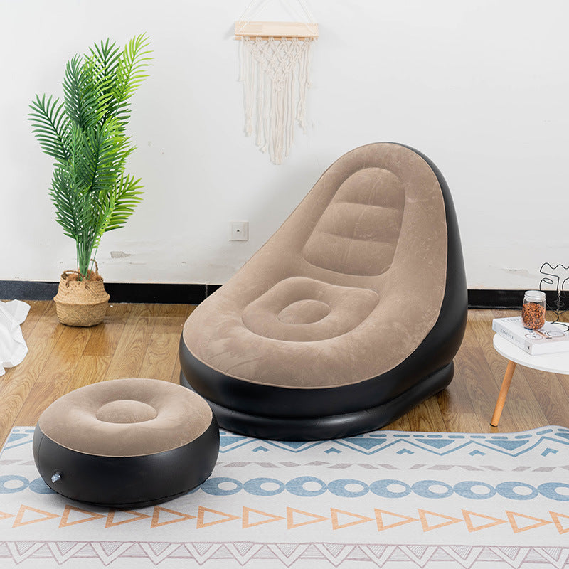 UltiFurni® InflatableSofa: Draagbare Comfortabele Stijlvolle Opblaasbare Sofa en Voetsteun